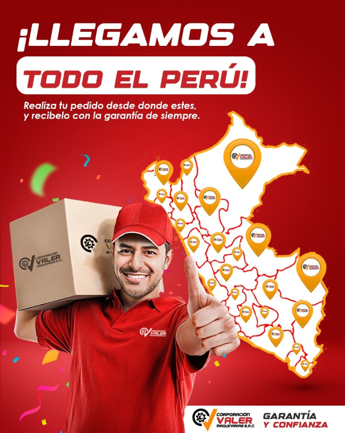 Llegamos a todo el Perú - Valer Maquinarias SAC